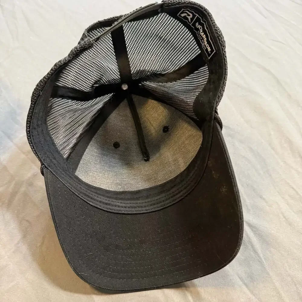 Thread Reds Fish Logo Richardson 112FPR Rope Trucker Snapback Hat Black - Picture 6 of 8